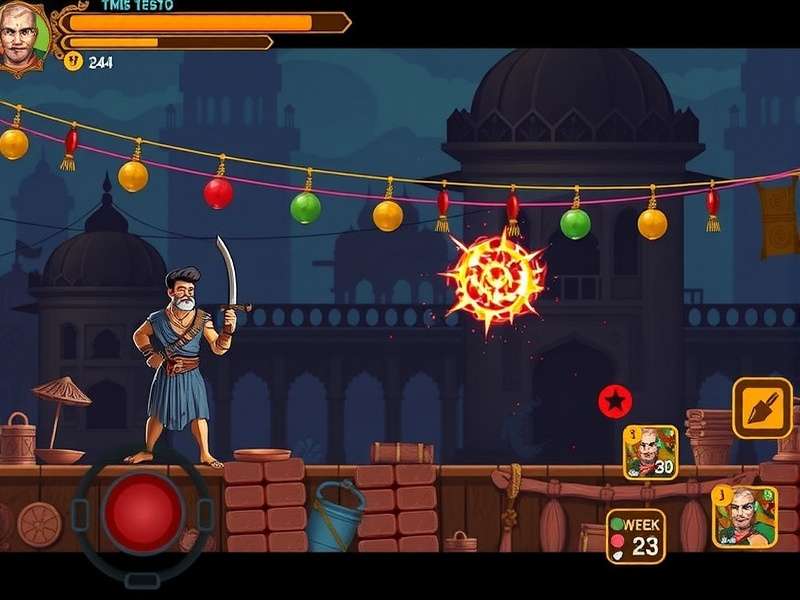 Ancient India Gold Hunt Combat Scene